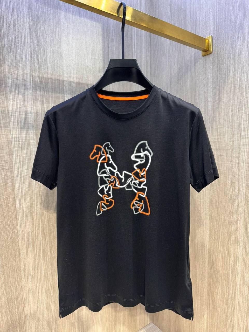 Дизайнерская футболка мужская Hermes BP-49890 Дизайнерская футболка мужская Hermes BP-49890