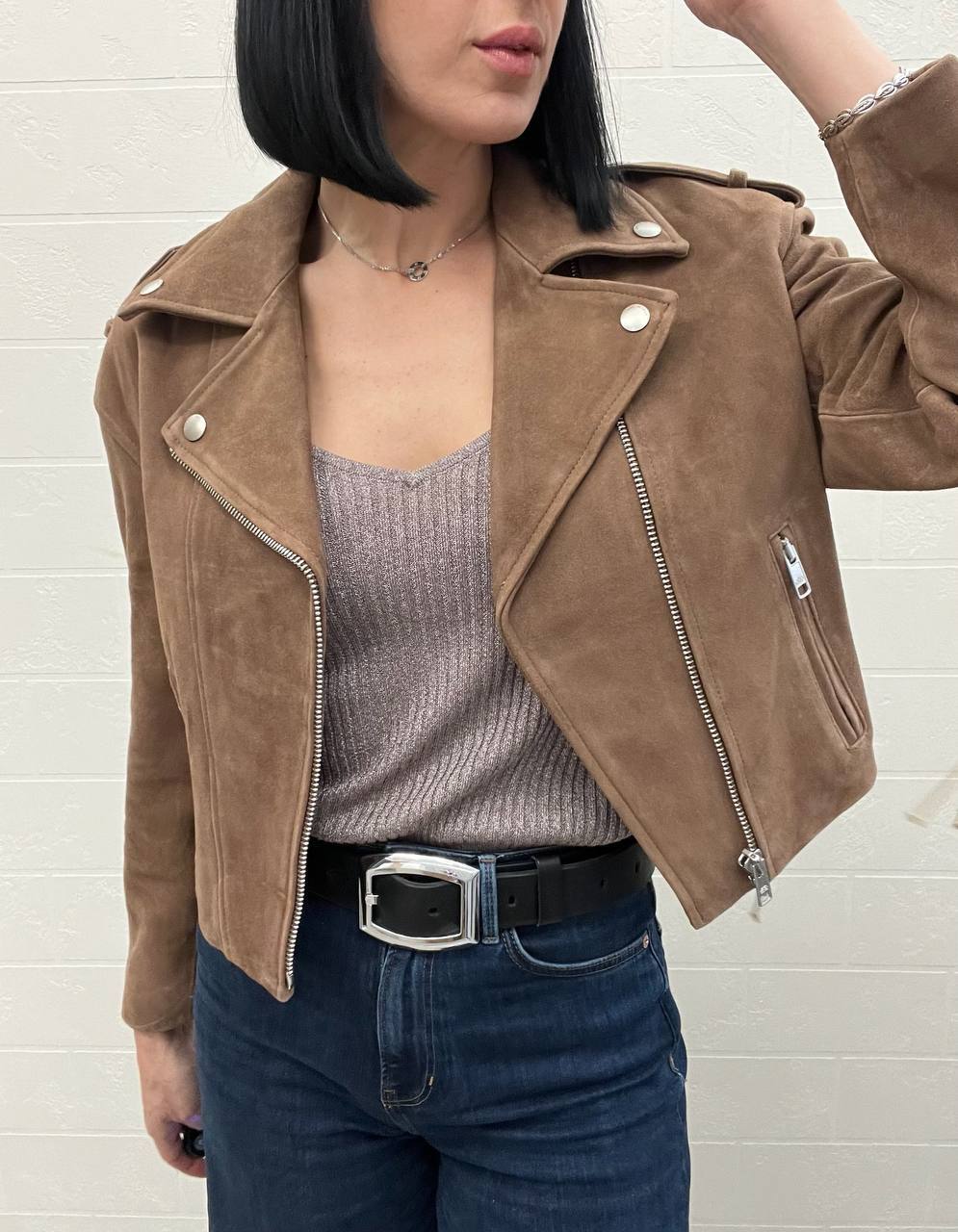 Куртка замшевая Balenciaga трендовая BP-50143 Куртка замшевая Balenciaga трендовая BP-50143