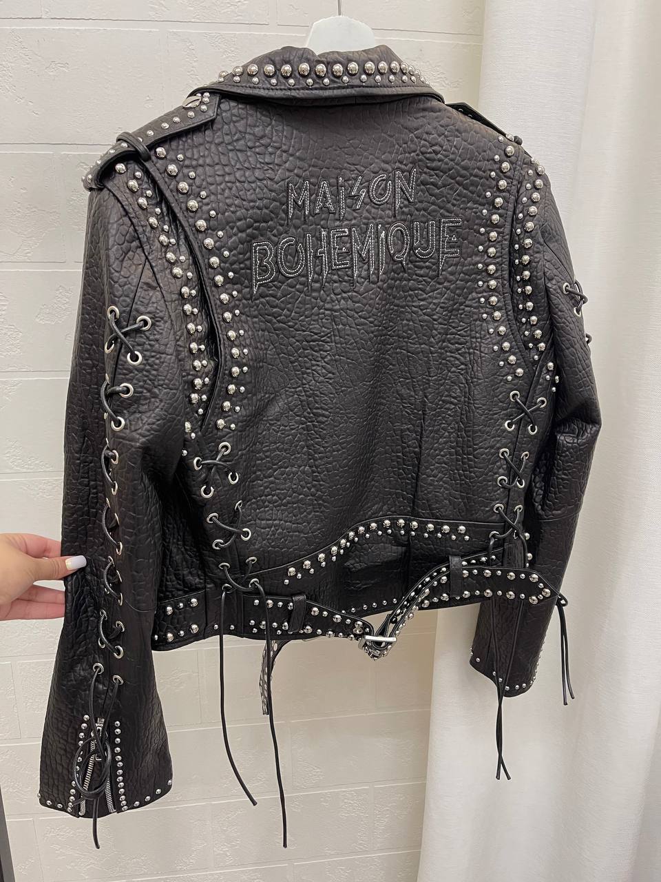 Коллекционная кожаная куртка Balmain BP-39701 Коллекционная кожаная куртка Balmain BP-39701