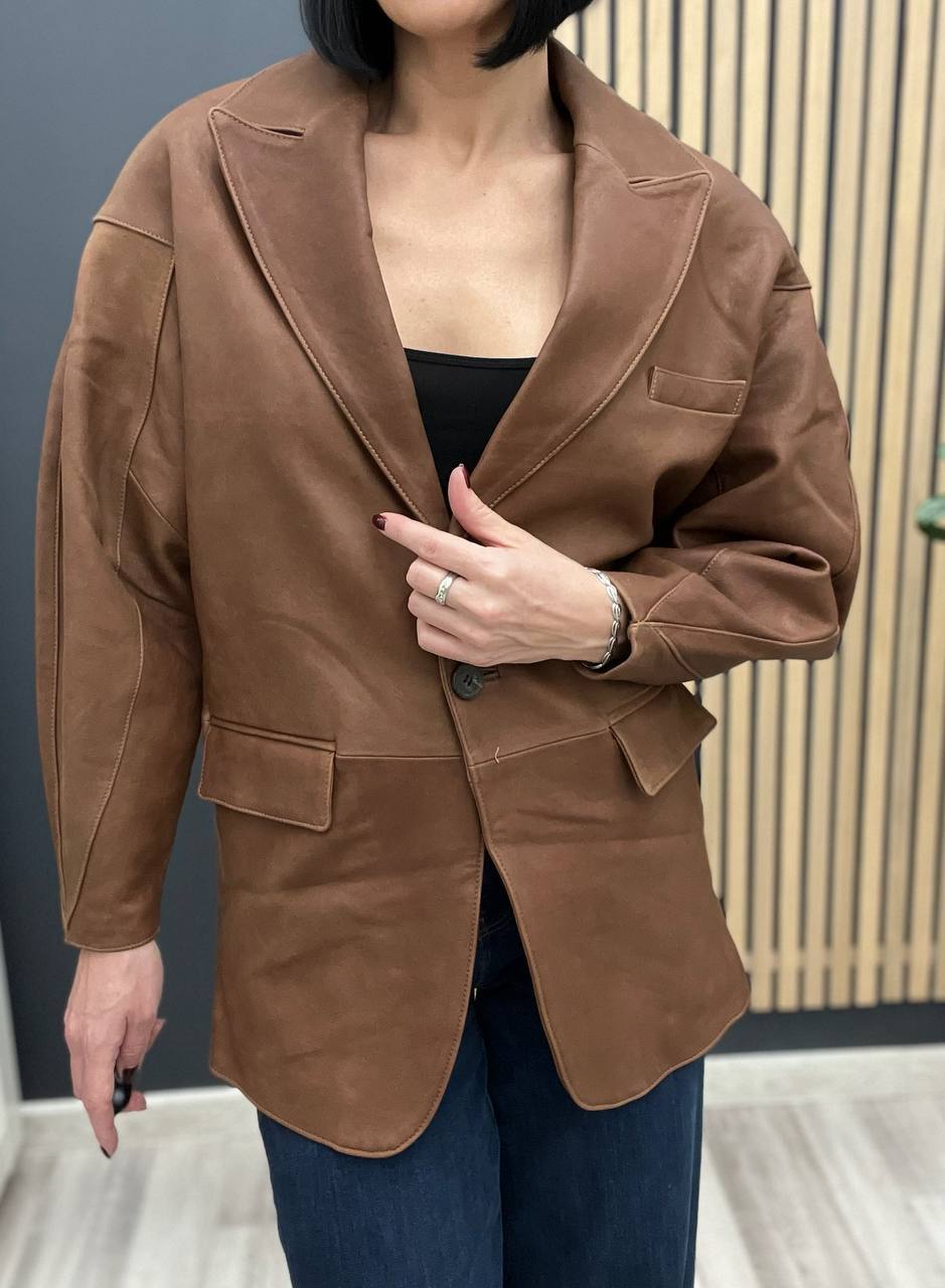 Коллекционный кожаный жакет Yves Saint Laurent BP-47047 Коллекционный кожаный жакет Yves Saint Laurent BP-47047