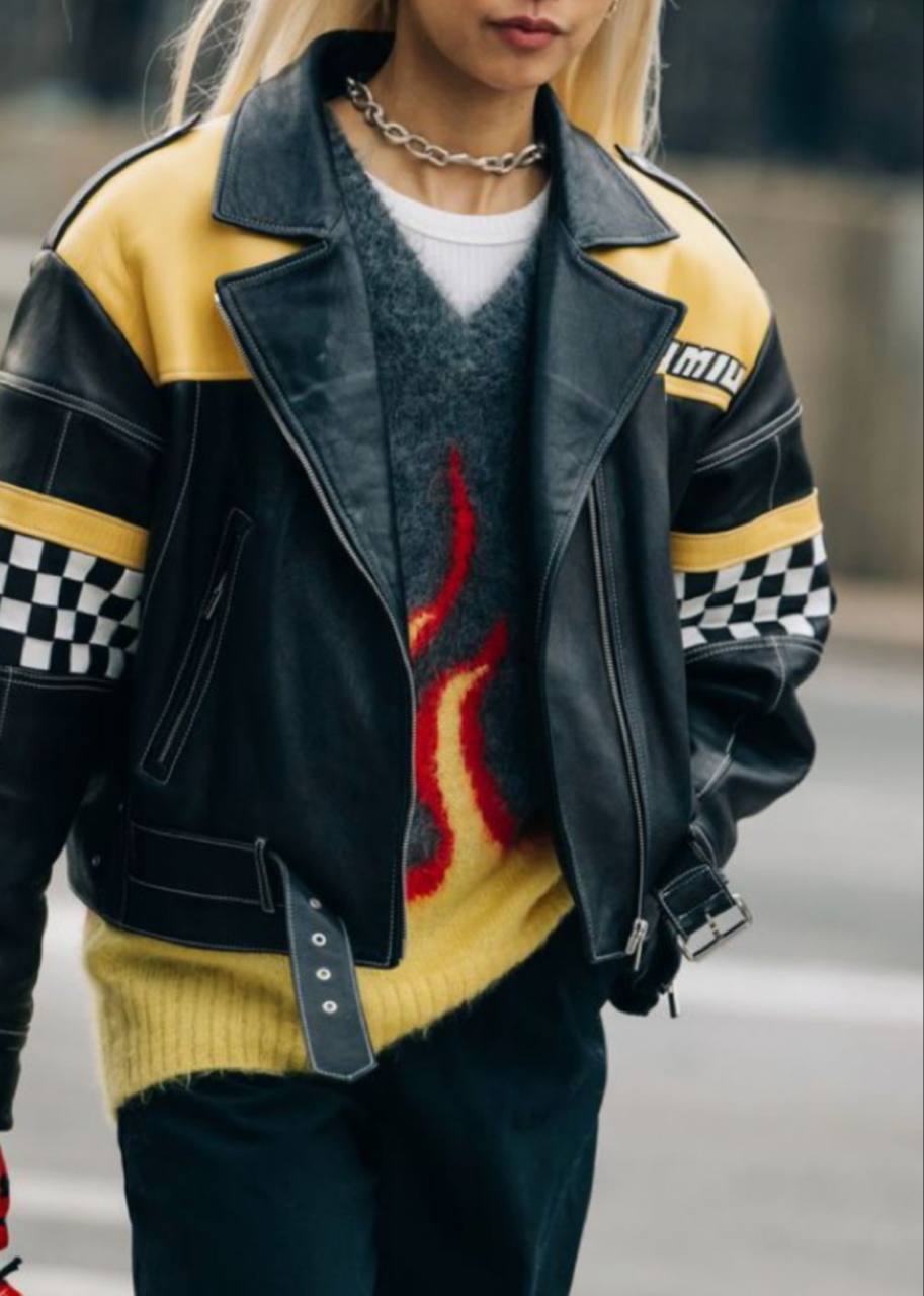 Дизайнерская кожаная куртка Miu Miu BP-44991 Дизайнерская кожаная куртка Miu Miu BP-44991