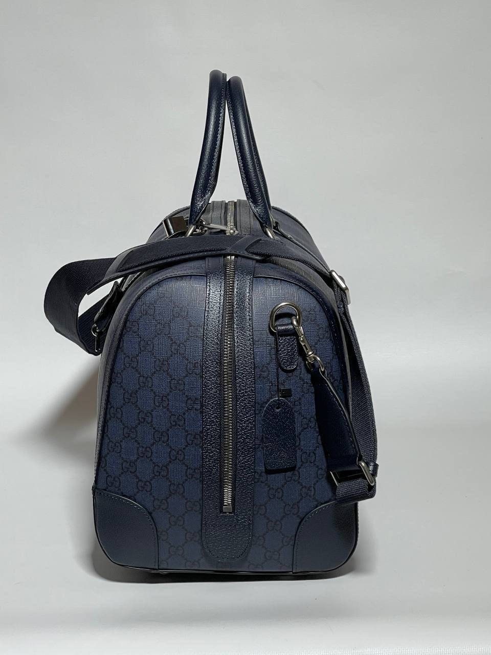 Gucci дорожная сумка серо-синяя BP-43122 Gucci дорожная сумка серо-синяя BP-43122