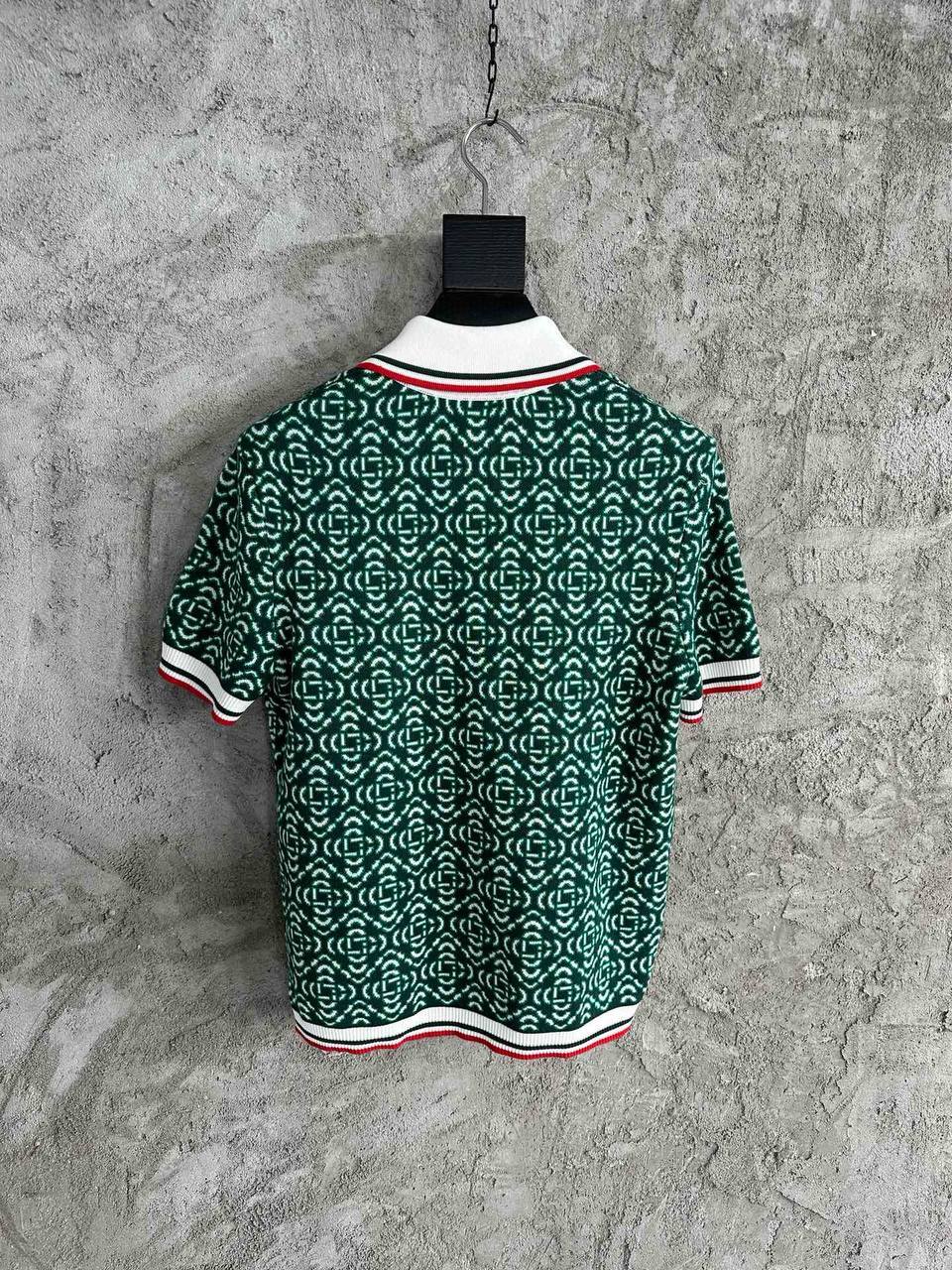 Дизайнерское поло зеленое Casablanca BP-253907 Дизайнерское поло зеленое Casablanca BP-253907