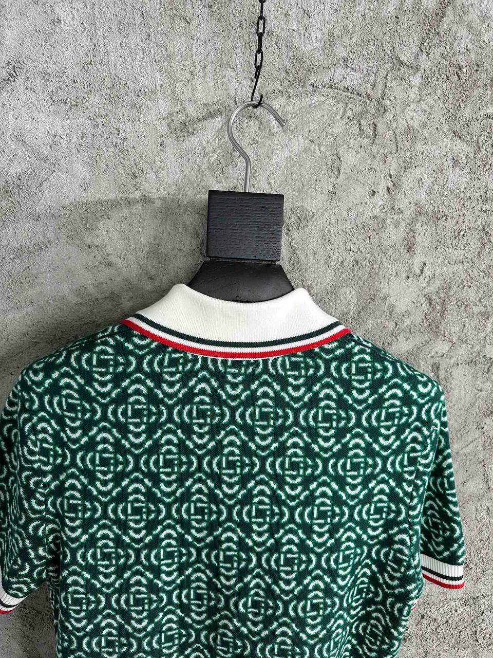 Дизайнерское поло зеленое Casablanca BP-253907 Дизайнерское поло зеленое Casablanca BP-253907