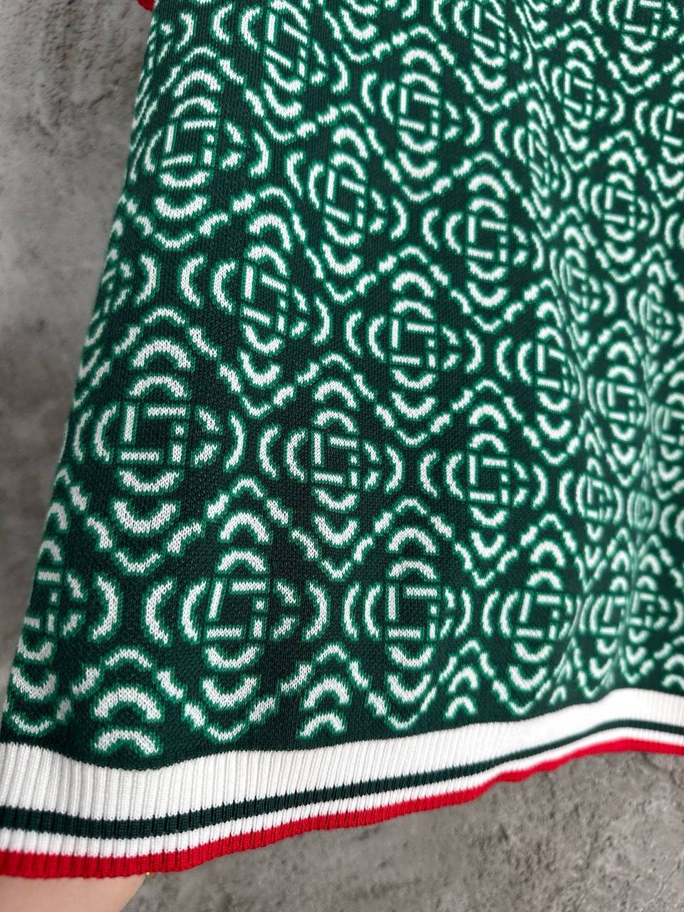 Дизайнерское поло зеленое Casablanca BP-253907 Дизайнерское поло зеленое Casablanca BP-253907