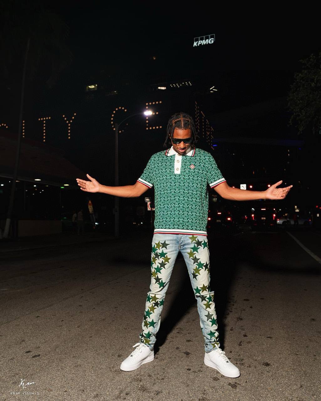 Дизайнерское поло зеленое Casablanca BP-253907 Дизайнерское поло зеленое Casablanca BP-253907