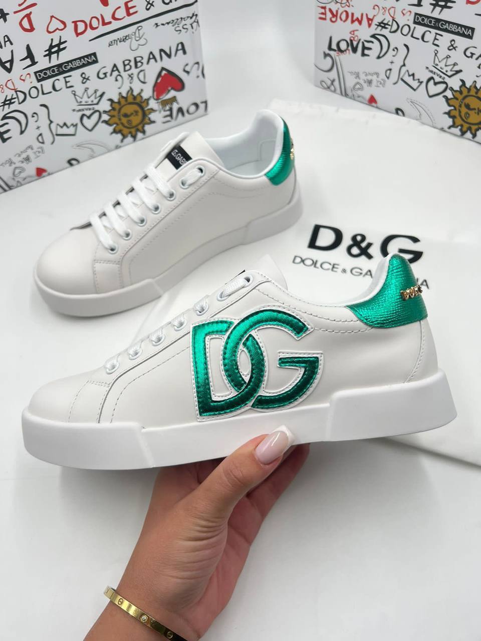 Женские кеды Dolce & Gabbana коллекционные BP-32534 Женские кеды Dolce & Gabbana коллекционные BP-32534