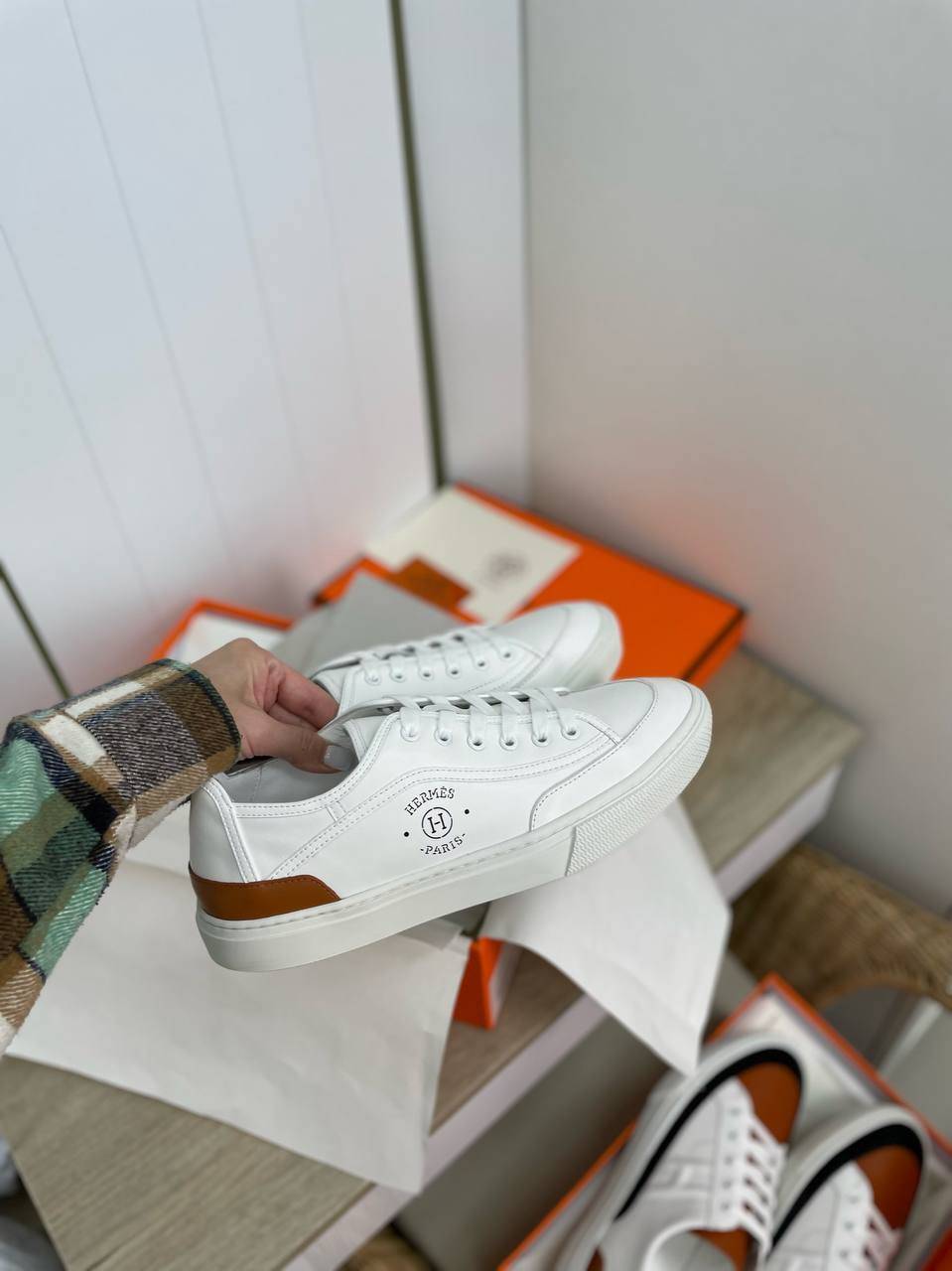 Hermes стильные мужские кеды BP-31990 Hermes стильные мужские кеды BP-31990