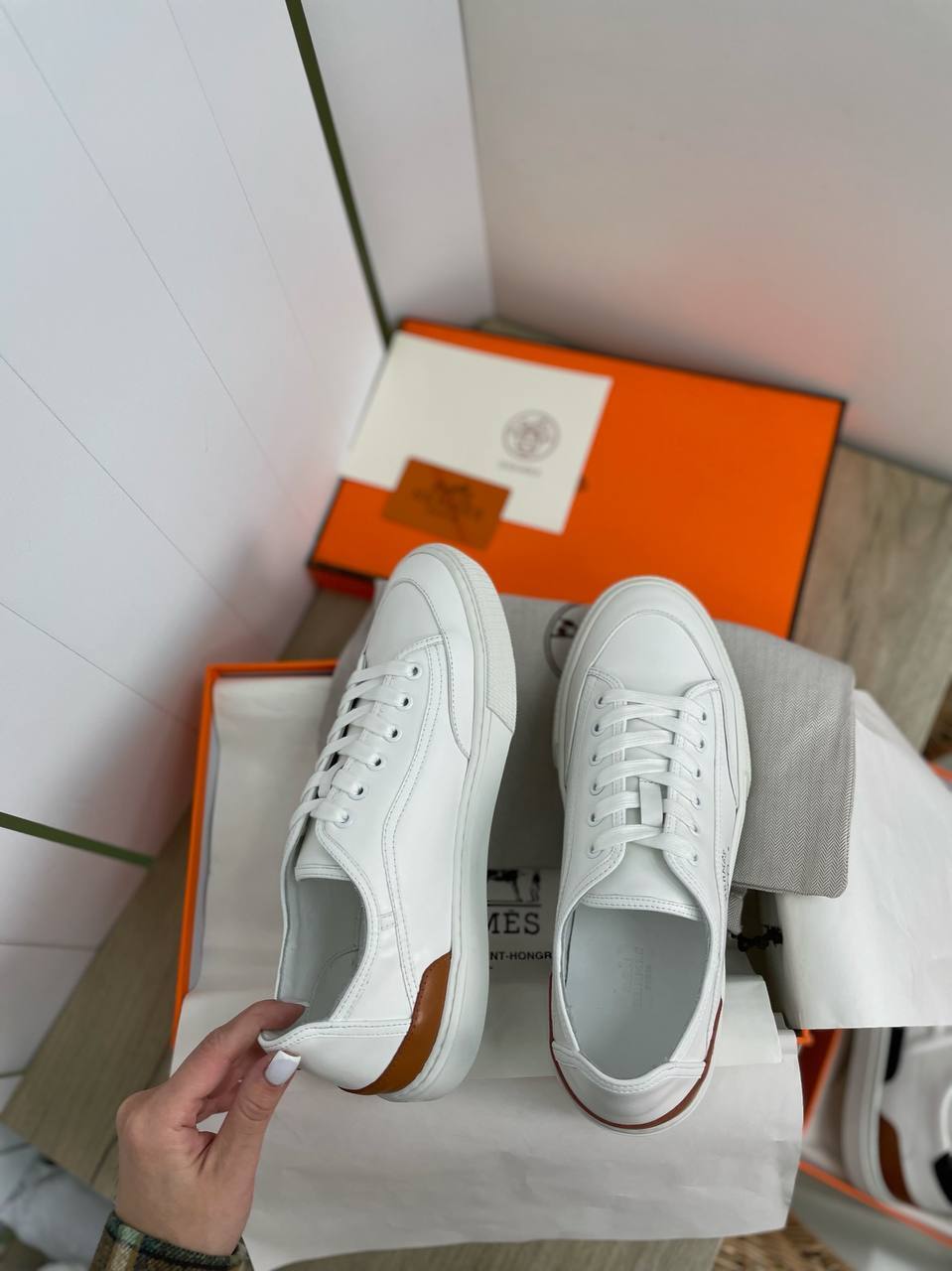 Hermes стильные мужские кеды BP-31990 Hermes стильные мужские кеды BP-31990