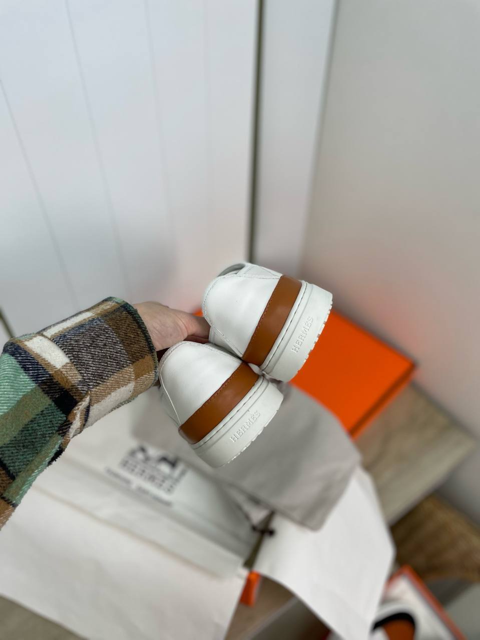 Hermes стильные мужские кеды BP-31990 Hermes стильные мужские кеды BP-31990