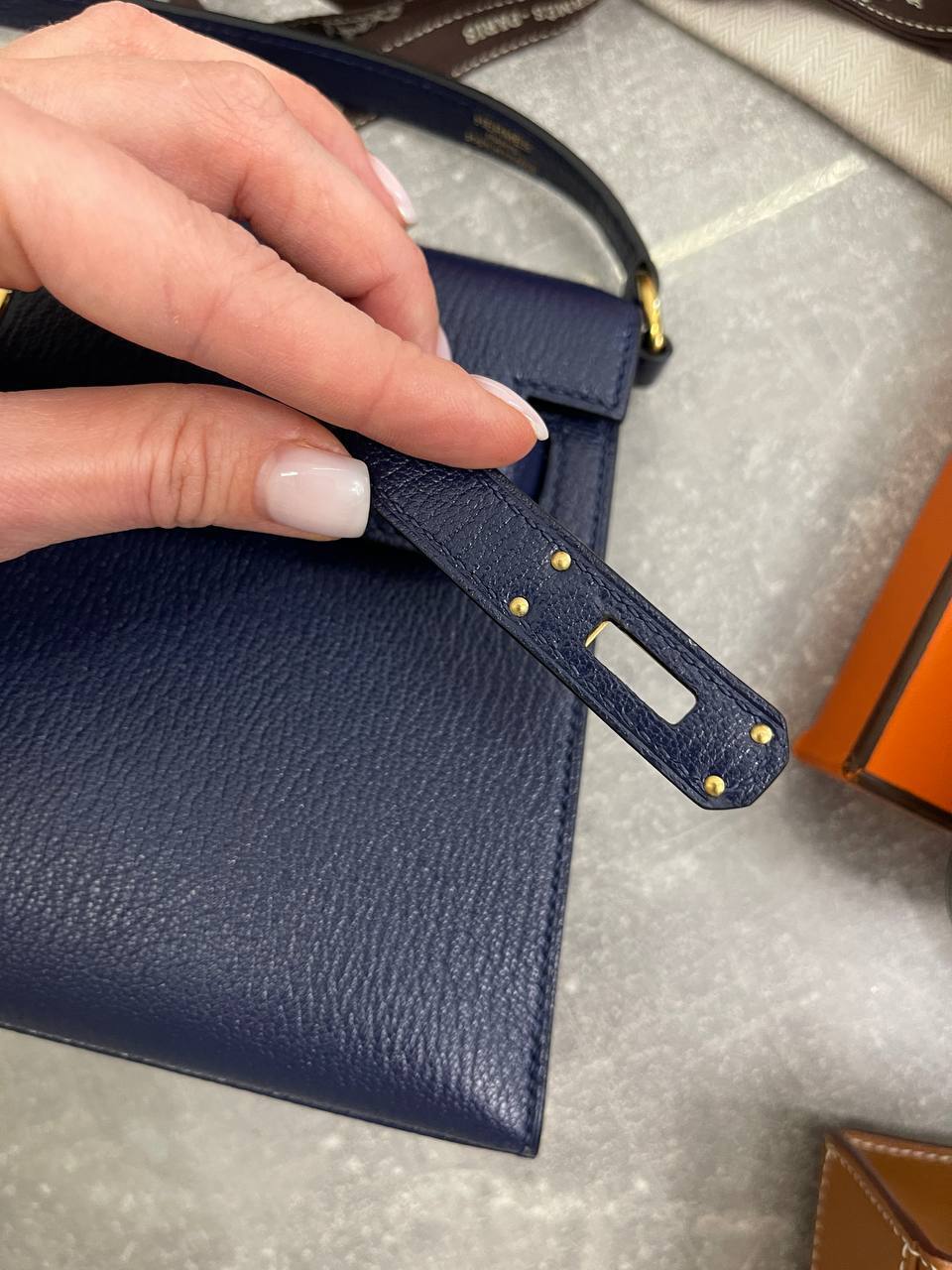 Kelly Elan элитная сумка PHW Chevre Hermes BP-46495 Kelly Elan элитная сумка PHW Chevre Hermes BP-46495