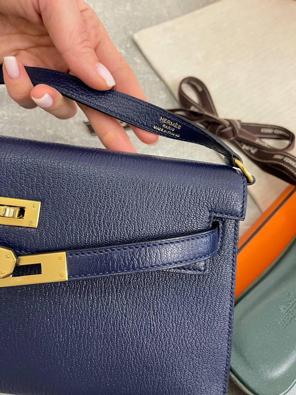 Kelly Elan элитная сумка PHW Chevre Hermes BP-46495 Kelly Elan элитная сумка PHW Chevre Hermes BP-46495