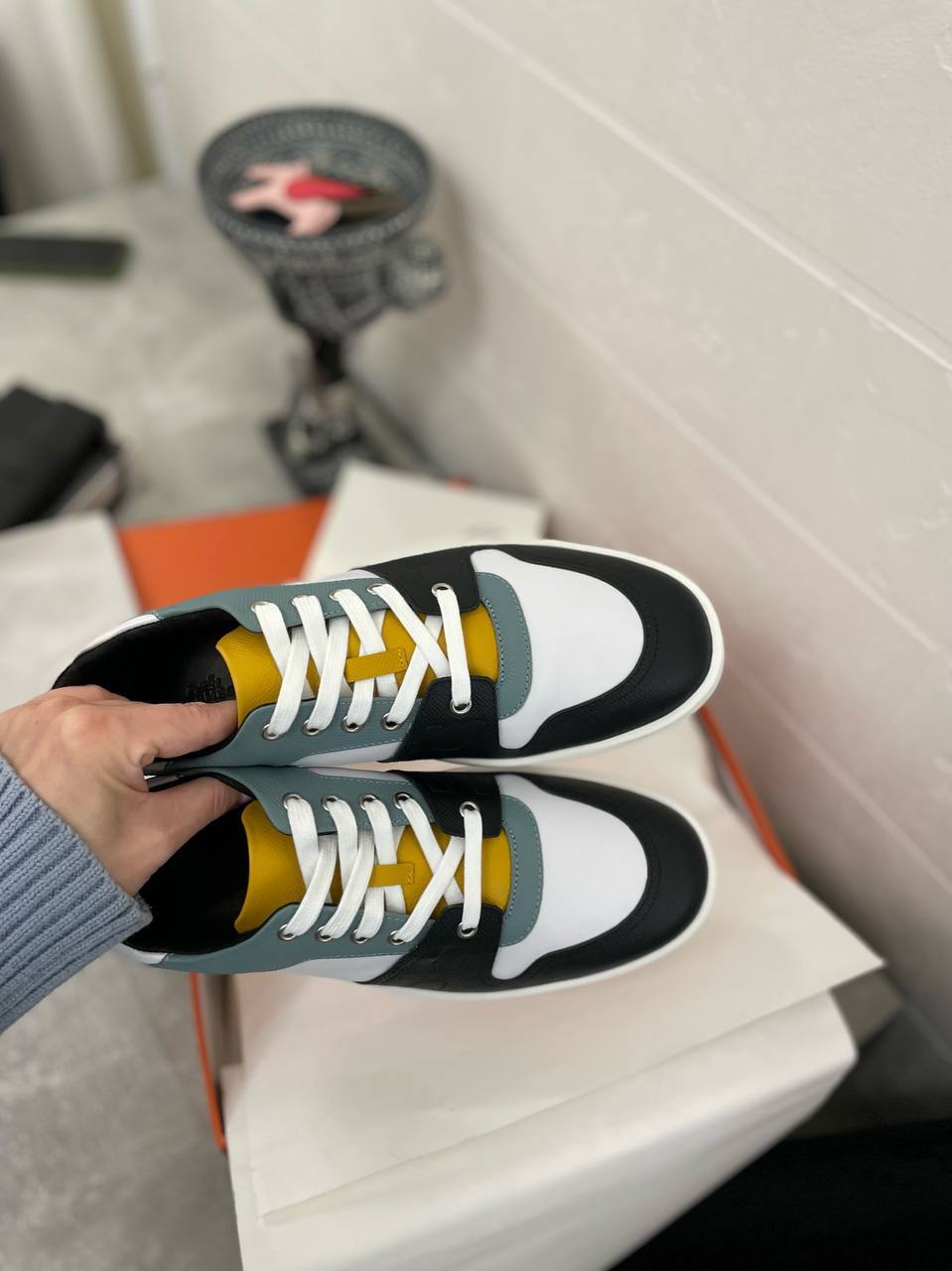 Мужские кеды Hermes премиум BP-35054 Мужские кеды Hermes премиум BP-35054