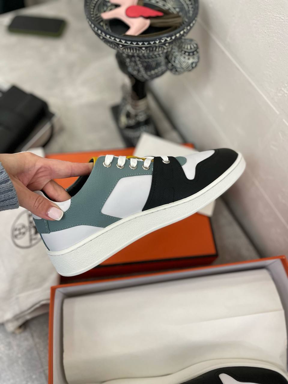 Мужские кеды Hermes премиум BP-35054 Мужские кеды Hermes премиум BP-35054