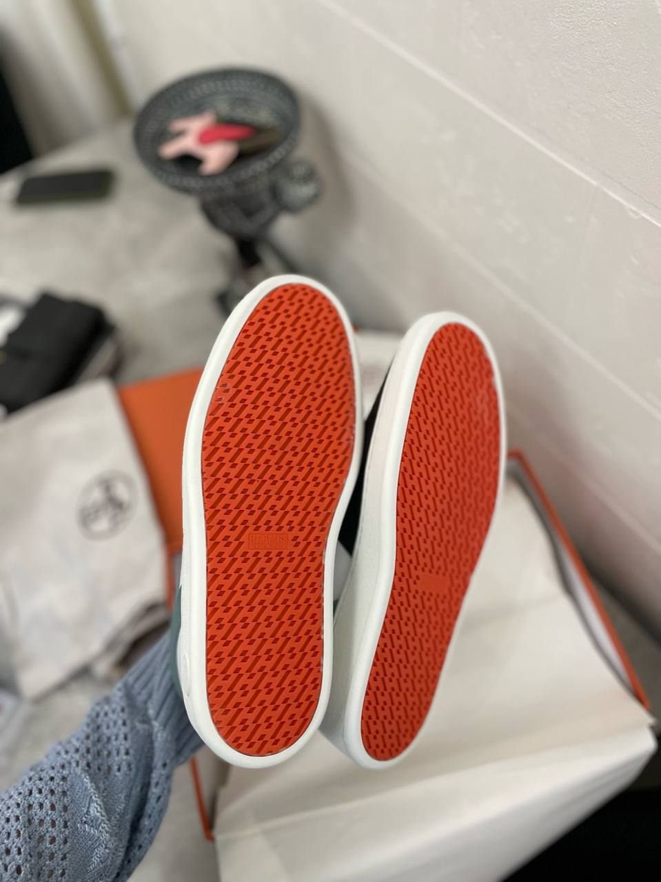 Мужские кеды Hermes премиум BP-35054 Мужские кеды Hermes премиум BP-35054