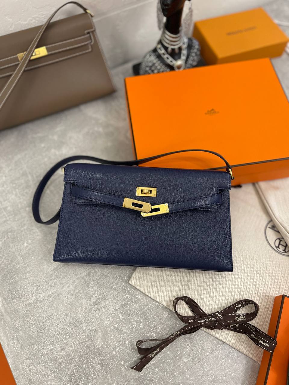 Kelly Elan элитная сумка PHW Chevre Hermes BP-46495 Kelly Elan элитная сумка PHW Chevre Hermes BP-46495