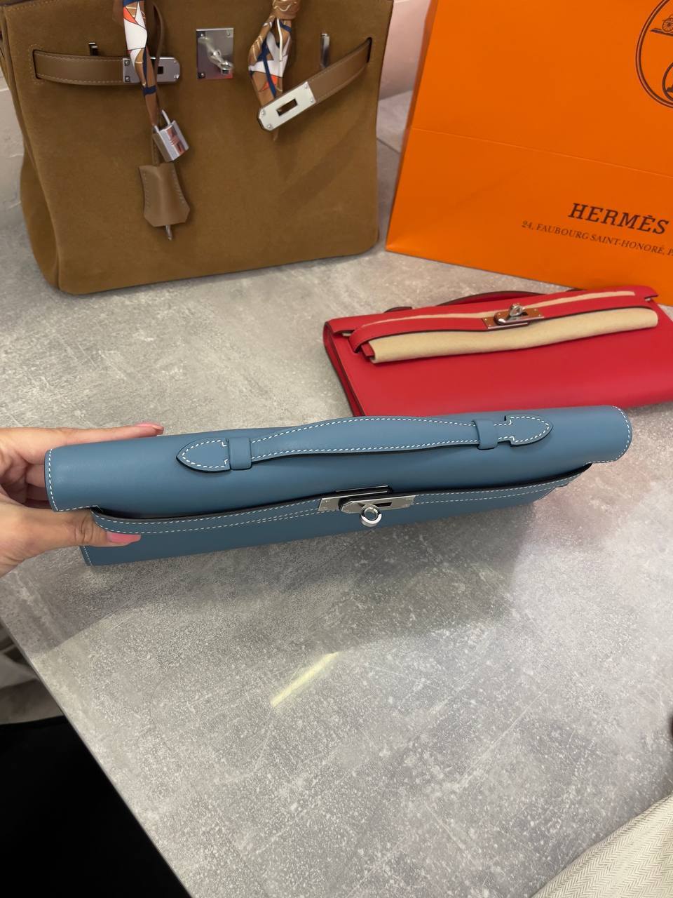 Коллекционный клатч KELLY CUT swift женский Hermes BP-53800 Коллекционный клатч KELLY CUT swift женский Hermes BP-53800