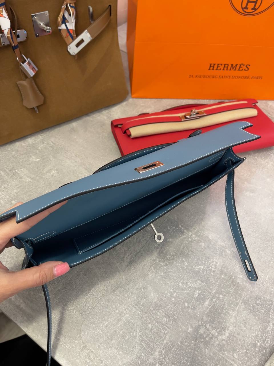 Коллекционный клатч KELLY CUT swift женский Hermes BP-53800 Коллекционный клатч KELLY CUT swift женский Hermes BP-53800
