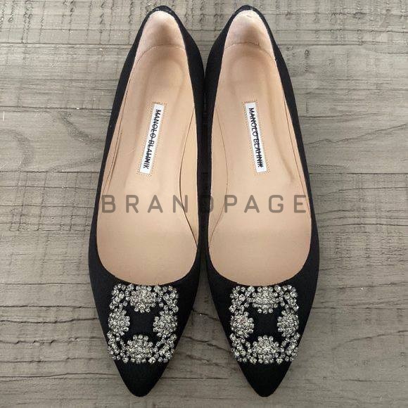 Балетки кожаные Manolo Blahnik BPLUX12422 Балетки кожаные Manolo Blahnik BPLUX12422