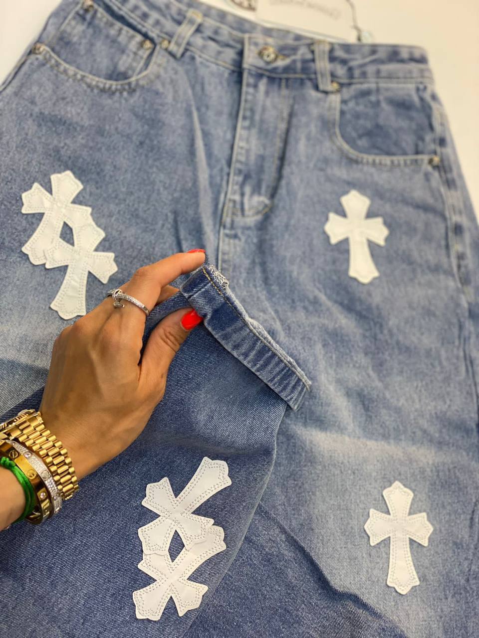 Дизайнерские джинсы Chrome Hearts BP-17335 Дизайнерские джинсы Chrome Hearts BP-17335