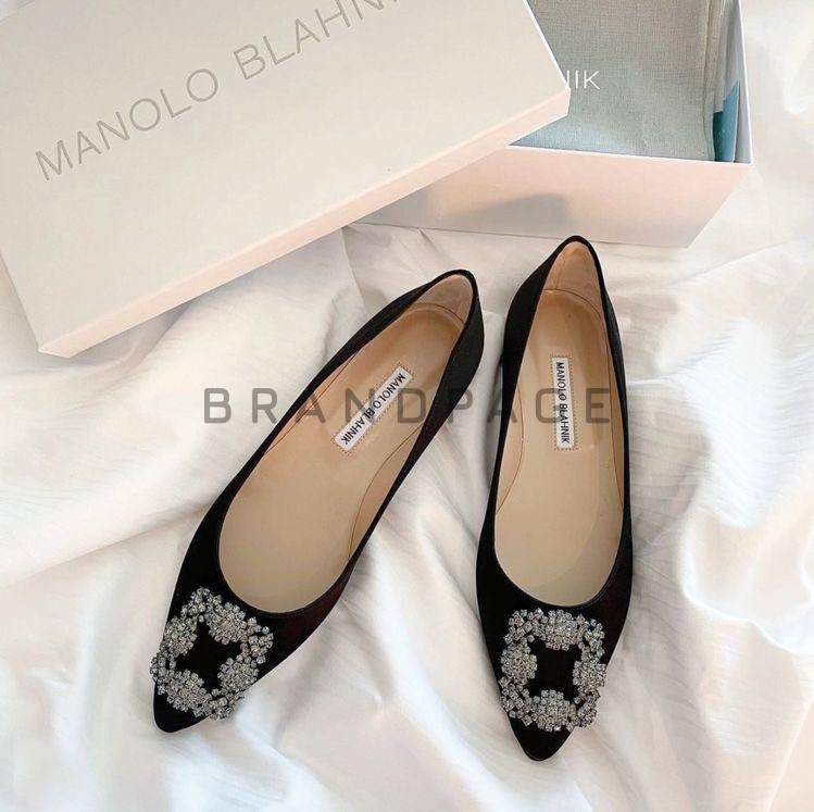 Балетки кожаные Manolo Blahnik BPLUX12422 Балетки кожаные Manolo Blahnik BPLUX12422