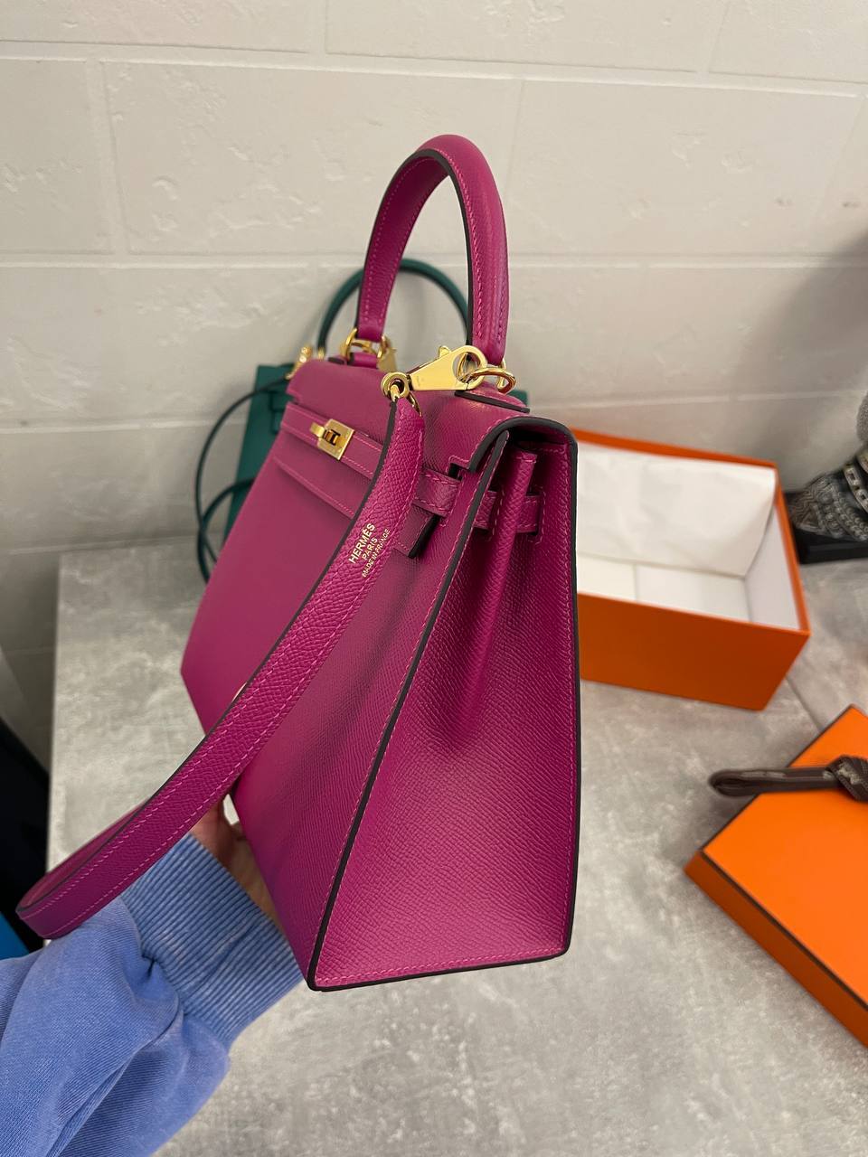 Kelly 25 cm Epsom премиум женская сумка Hermes BP-48279 Kelly 25 cm Epsom премиум женская сумка Hermes BP-48279
