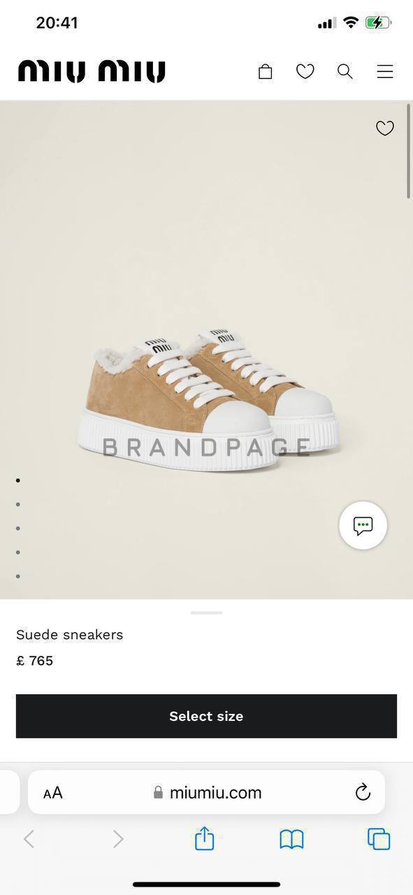 Кроссовки меховые Miu Miu BPLUX12434 Кроссовки меховые Miu Miu BPLUX12434