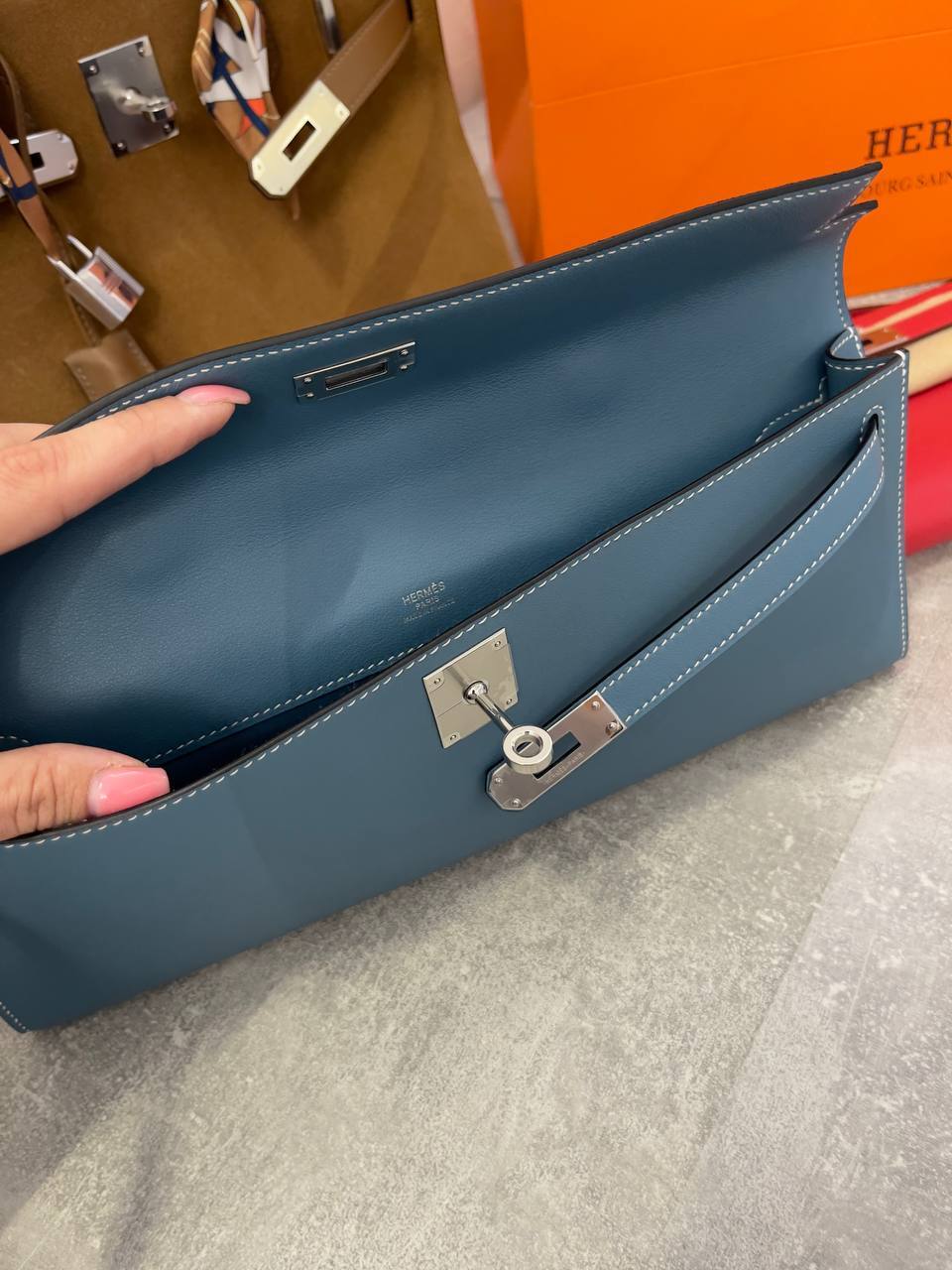 Коллекционный клатч KELLY CUT swift женский Hermes BP-53800 Коллекционный клатч KELLY CUT swift женский Hermes BP-53800