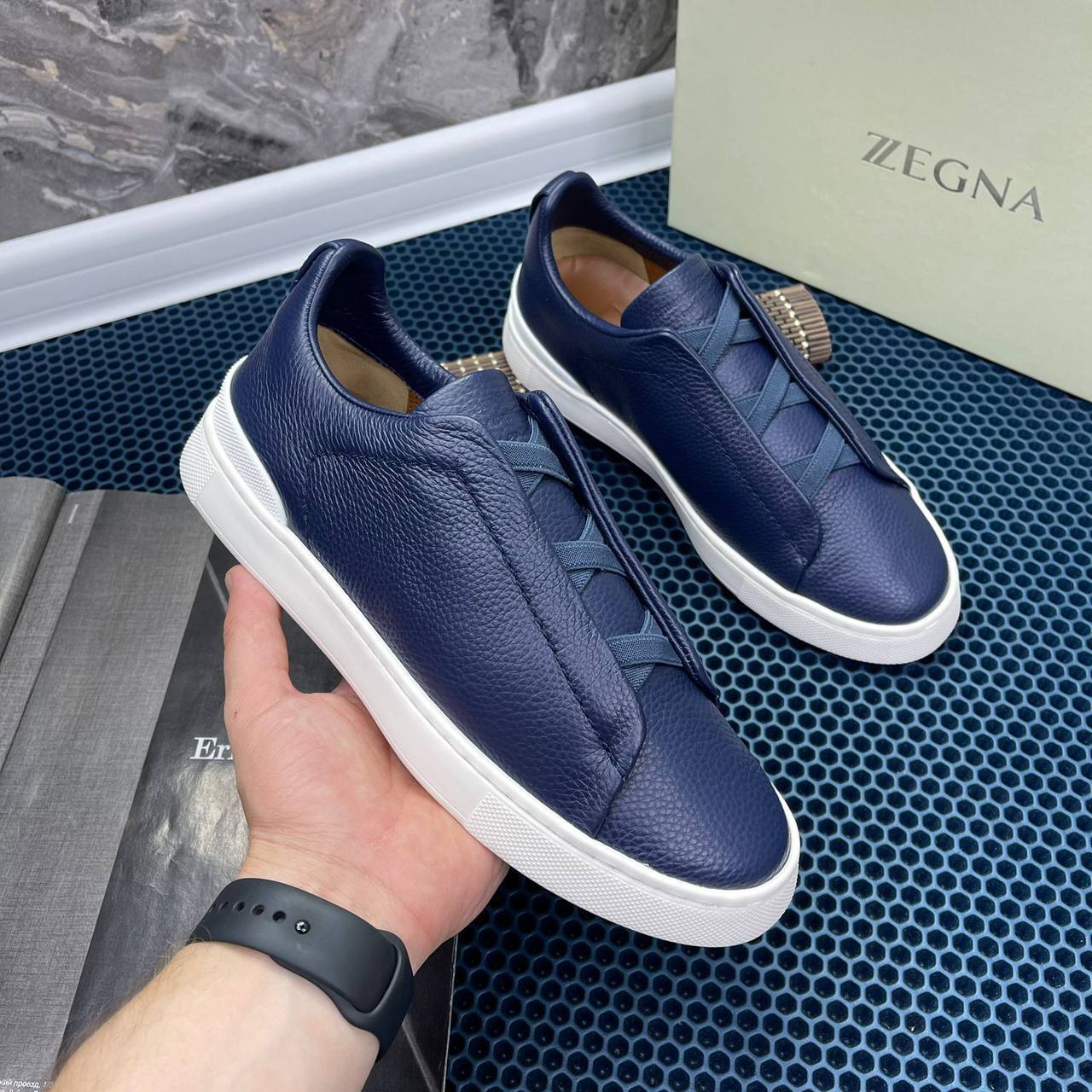 ZEGNA кеды премиум мужские BP-17667 ZEGNA кеды премиум мужские BP-17667