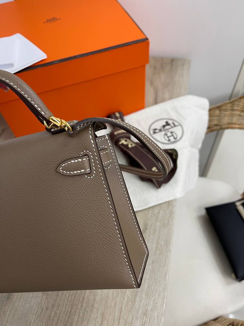Женская коллекционная сумка Kelly mini Epsom Hermes BP-32961 Женская коллекционная сумка Kelly mini Epsom Hermes BP-32961