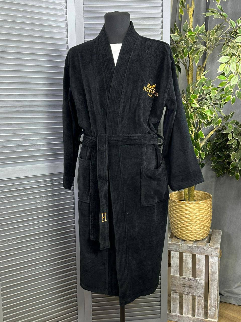 Халат стильный Hermes BP-40975 Халат стильный Hermes BP-40975