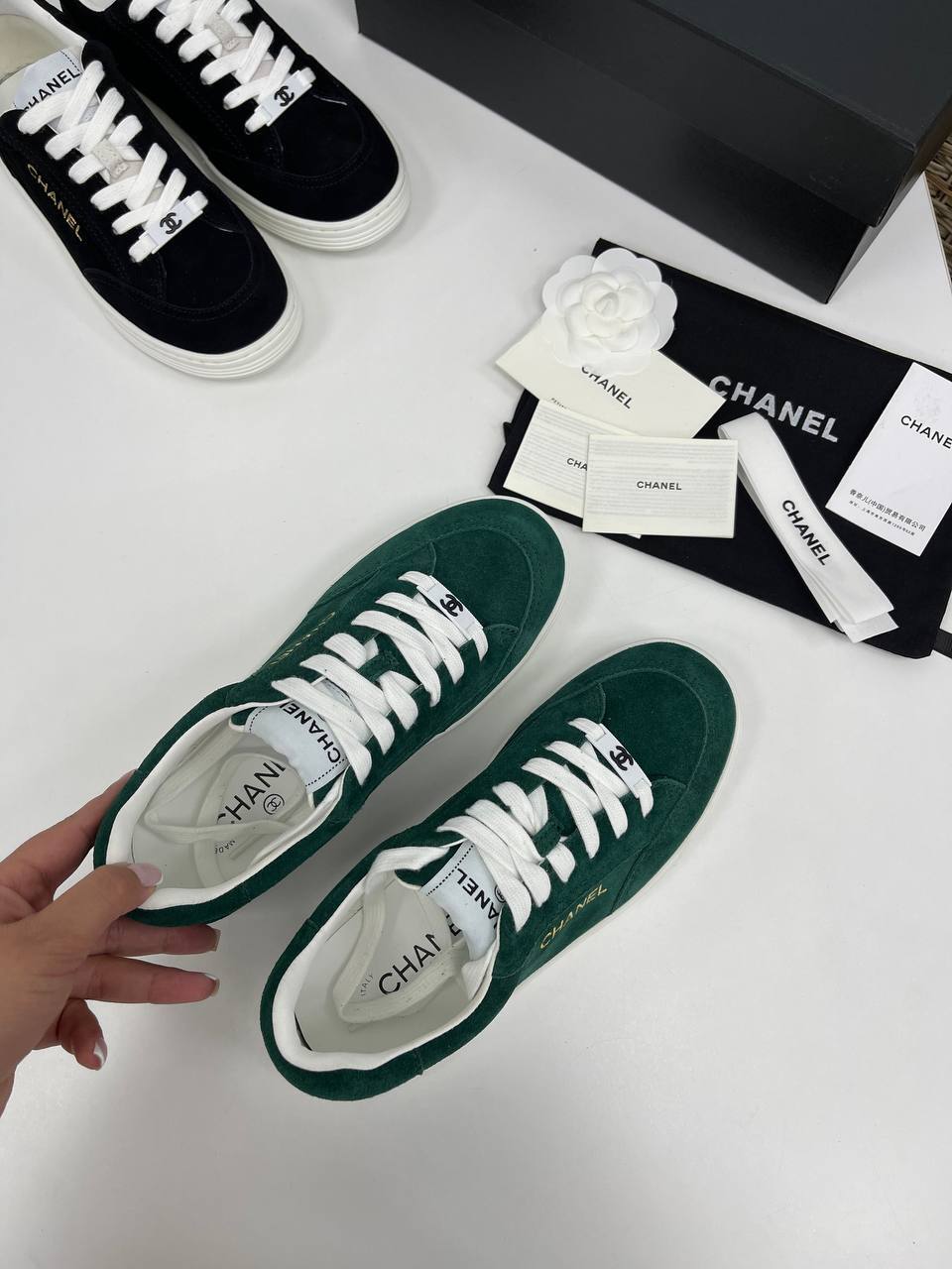 Женские кеды Chanel премиум BP-36490 Женские кеды Chanel премиум BP-36490