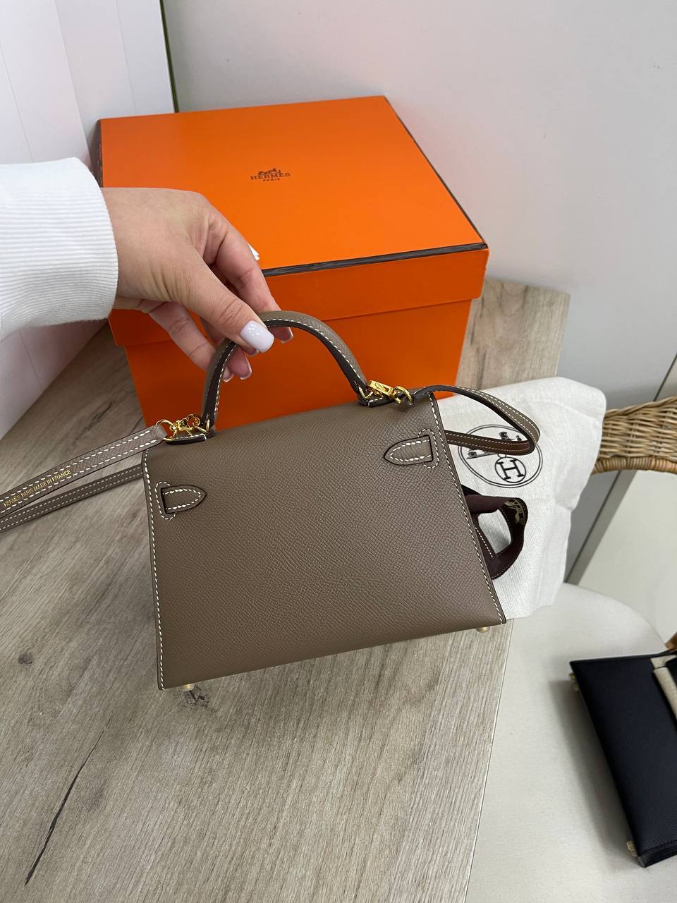 Женская коллекционная сумка Kelly mini Epsom Hermes BP-32961 Женская коллекционная сумка Kelly mini Epsom Hermes BP-32961