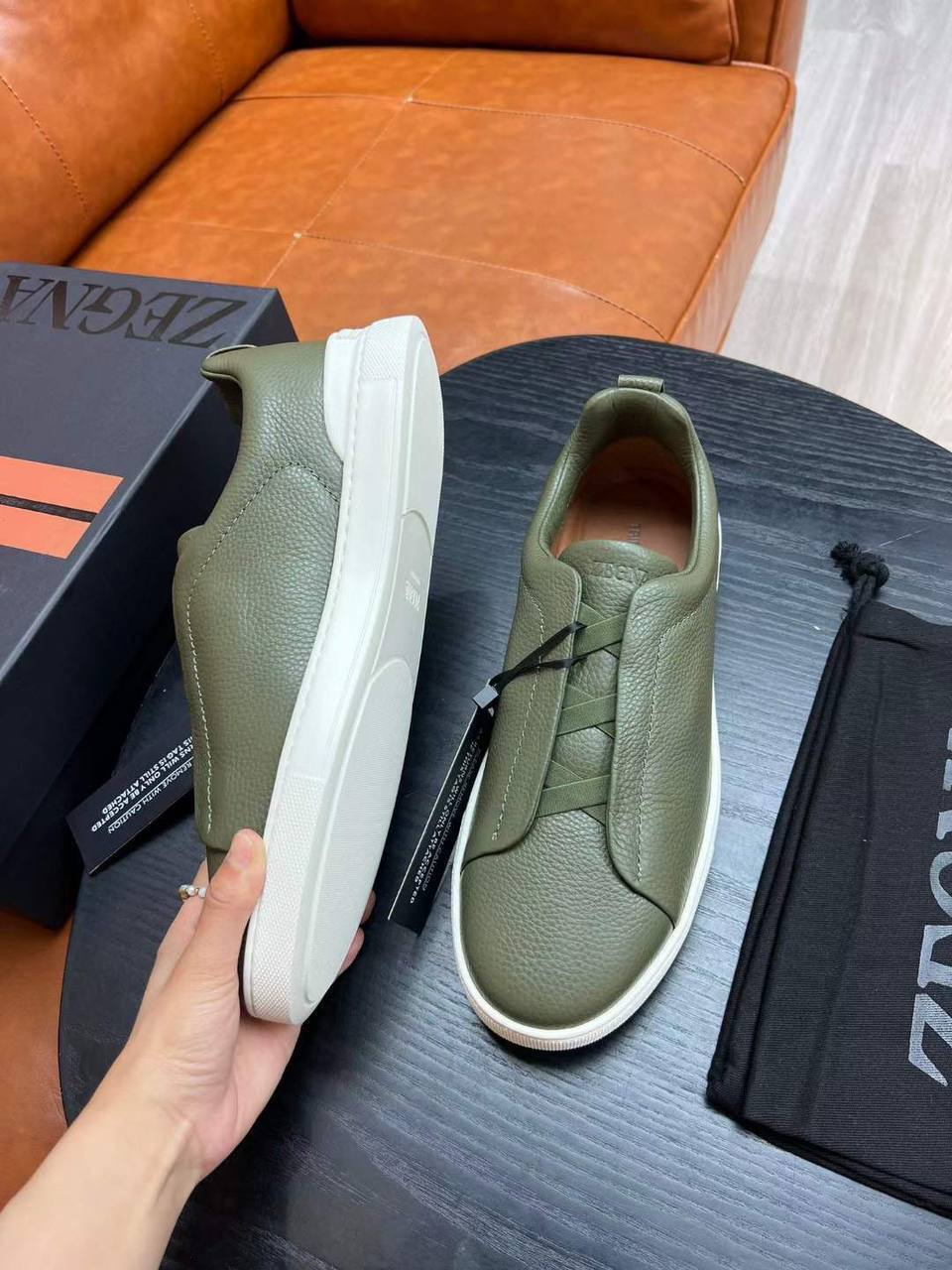 ZEGNA трендовые мужские кеды BP-46786 ZEGNA трендовые мужские кеды BP-46786