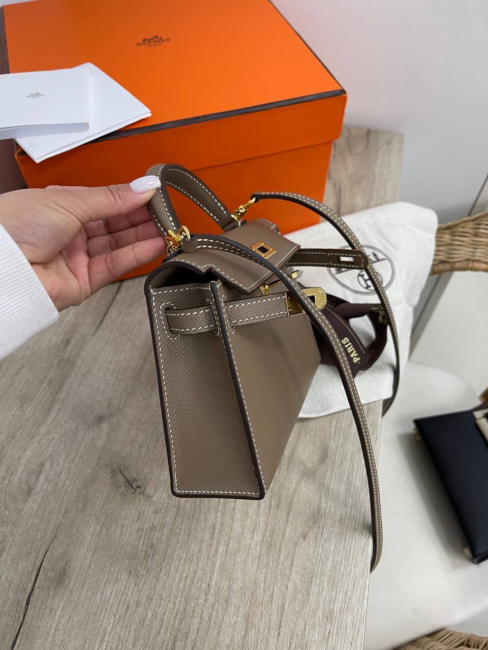 Женская коллекционная сумка Kelly mini Epsom Hermes BP-32961 Женская коллекционная сумка Kelly mini Epsom Hermes BP-32961