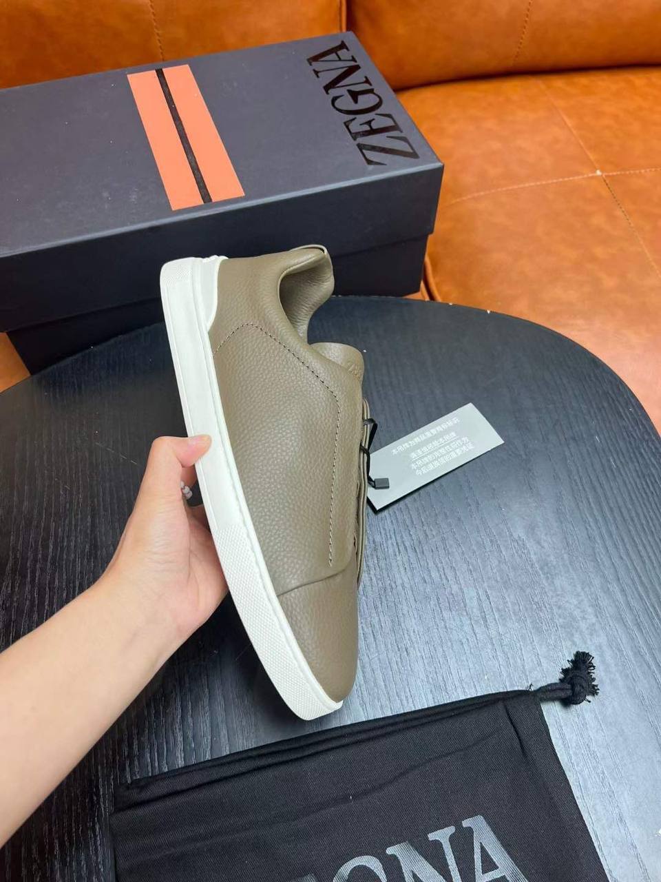 ZEGNA лимитированные мужские кеды BP-46785 ZEGNA лимитированные мужские кеды BP-46785