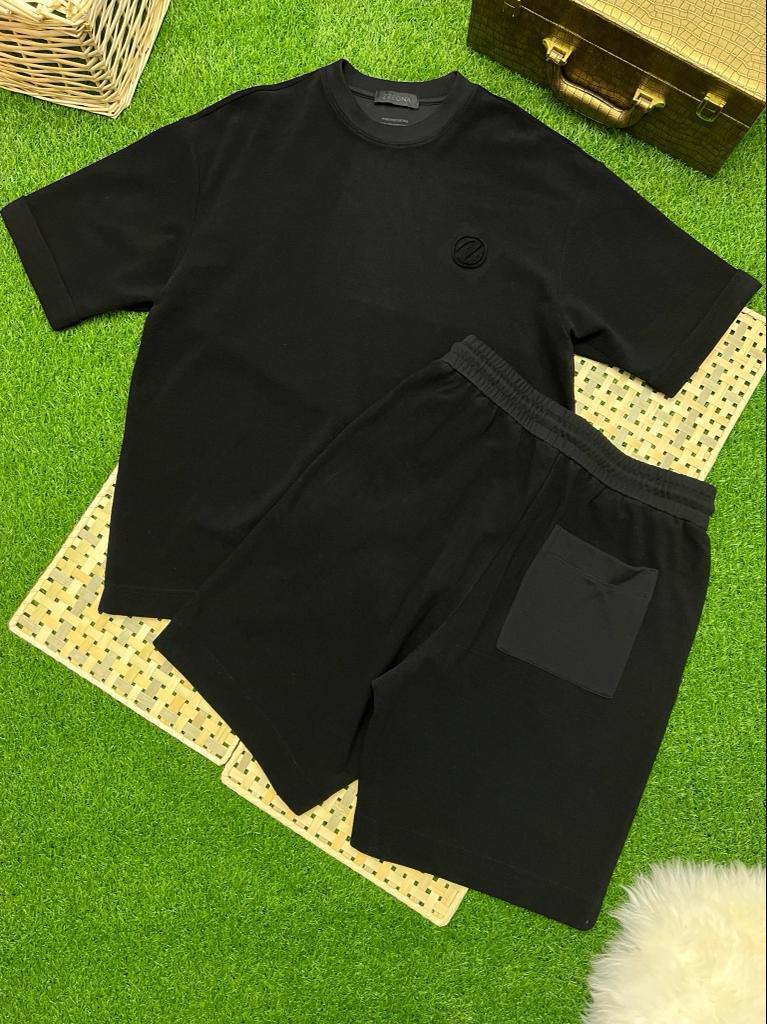 Костюм ZEGNA черный с шортами BP-15416 Костюм ZEGNA черный с шортами BP-15416