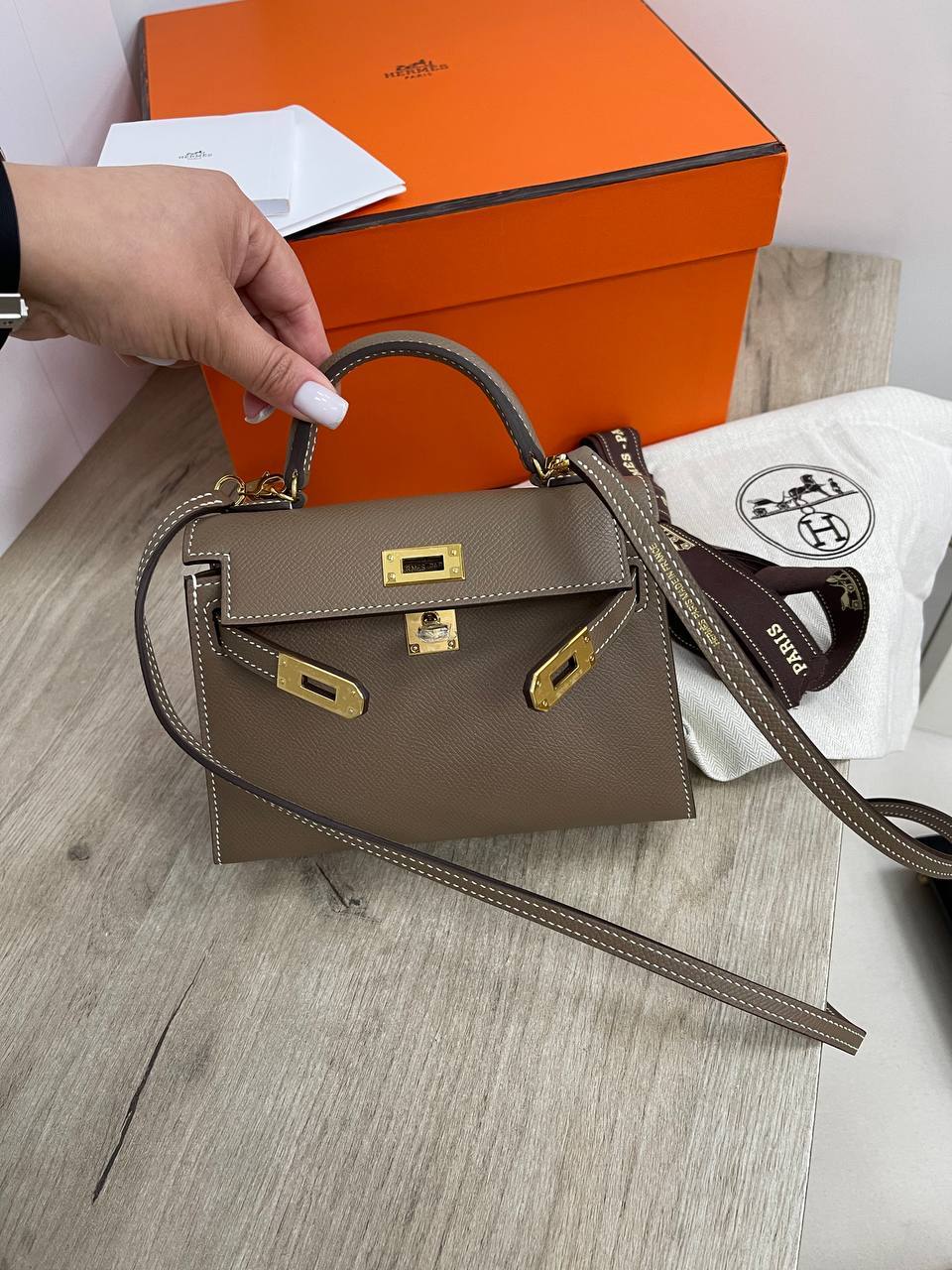 Женская коллекционная сумка Kelly mini Epsom Hermes BP-32961 Женская коллекционная сумка Kelly mini Epsom Hermes BP-32961