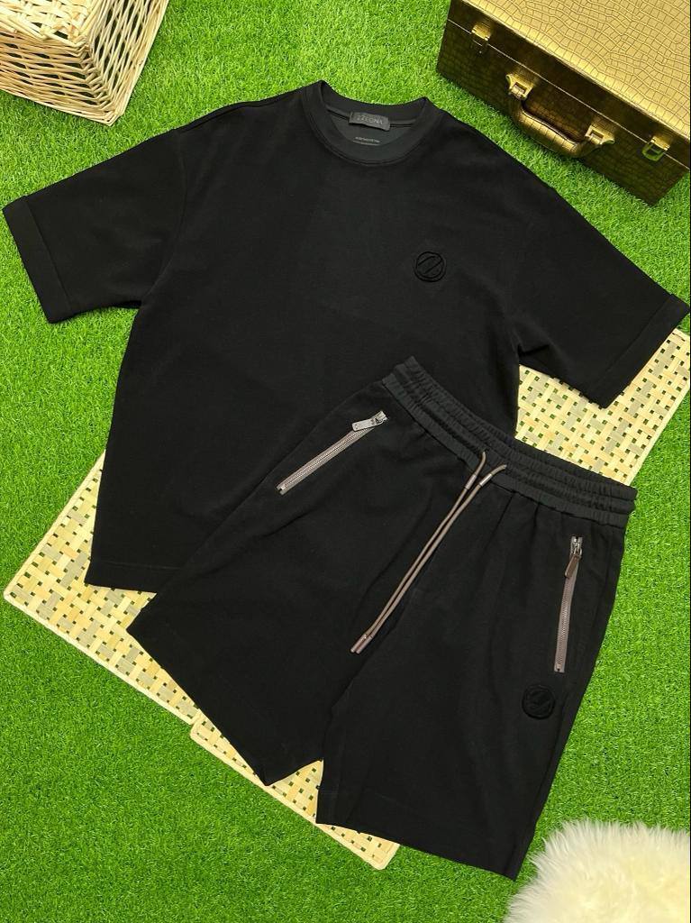 Костюм ZEGNA черный с шортами BP-15416 Костюм ZEGNA черный с шортами BP-15416