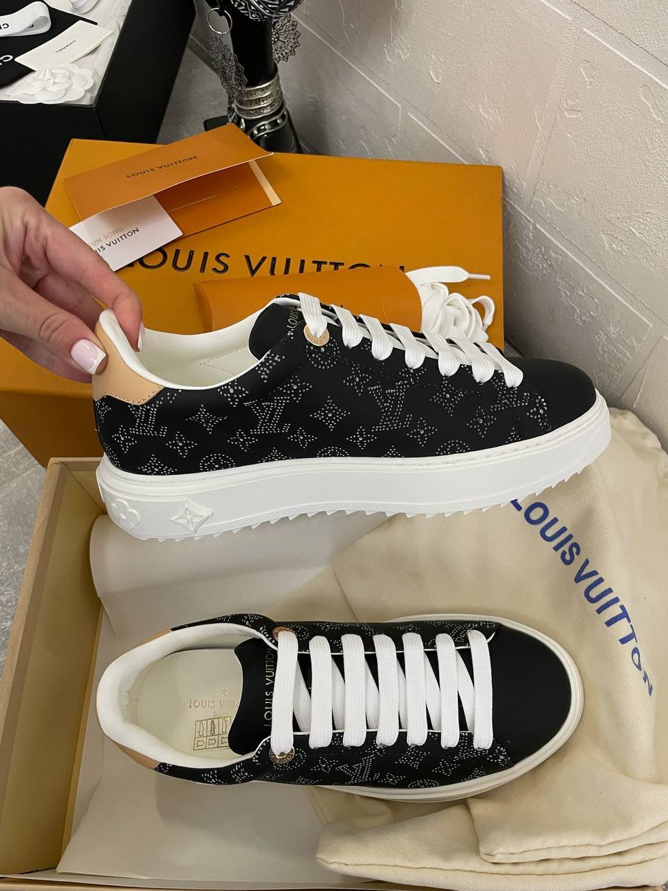 Женские кеды Louis Vuitton BP-49137 премиум Женские кеды Louis Vuitton BP-49137 премиум