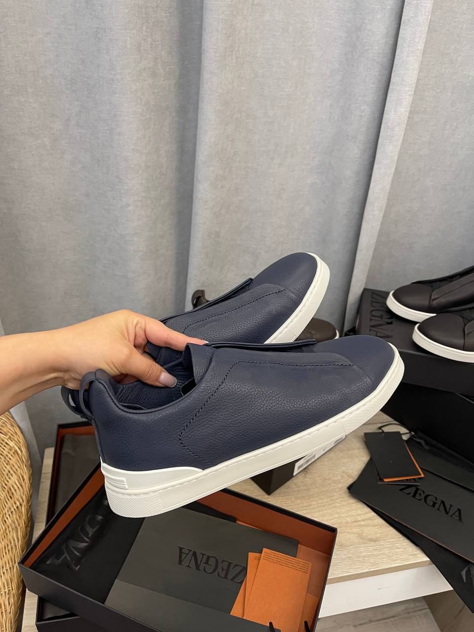 ZEGNA мужские кеды стильные BP-46783 ZEGNA мужские кеды стильные BP-46783