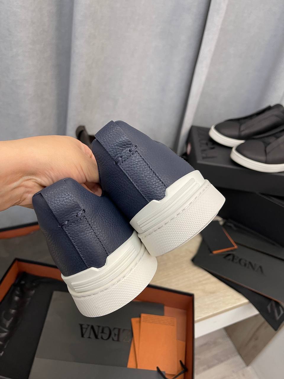 ZEGNA мужские кеды стильные BP-46783 ZEGNA мужские кеды стильные BP-46783