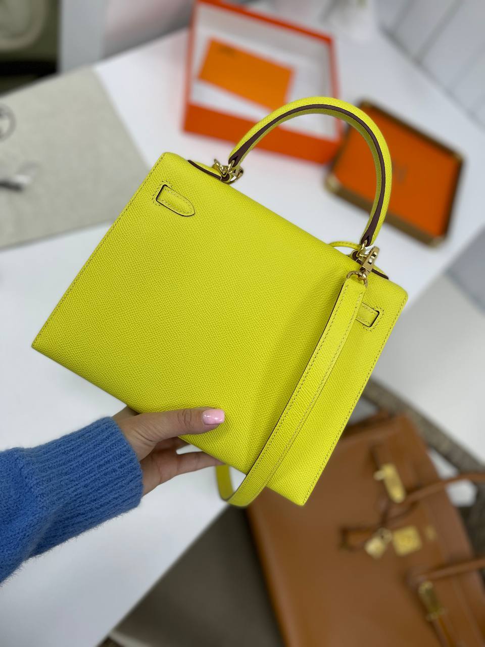 Элитная женская сумка Kelly, 25 Epsom Hermes BP-22592 Элитная женская сумка Kelly, 25 Epsom Hermes BP-22592