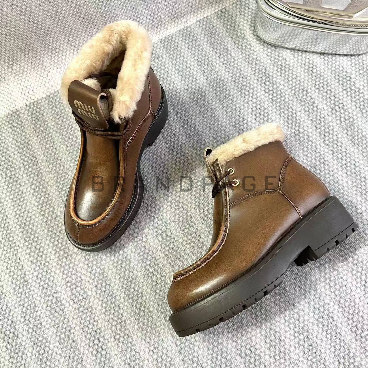 Сапоги кожаные Miu Miu BPLUX12440 Сапоги кожаные Miu Miu BPLUX12440