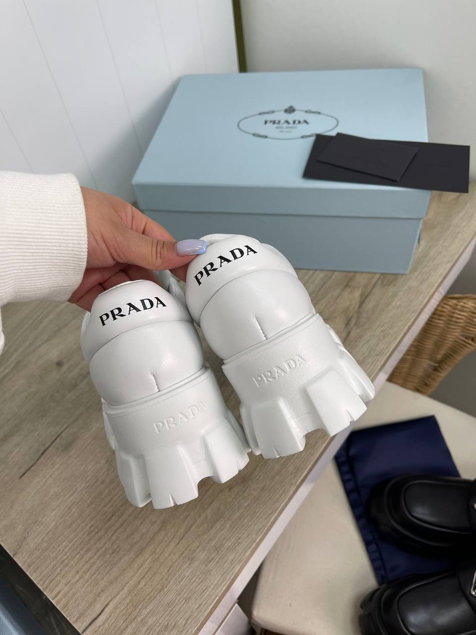 Кеды Prada BP-32867 трендовые Кеды Prada BP-32867 трендовые