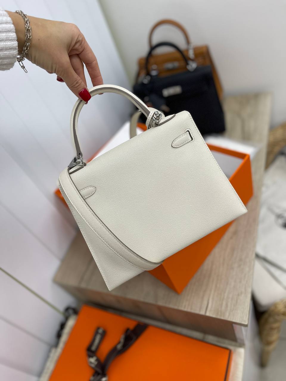 Премиум женская сумка Kelly, 25 Epsom Hermes BP-24336 Премиум женская сумка Kelly, 25 Epsom Hermes BP-24336
