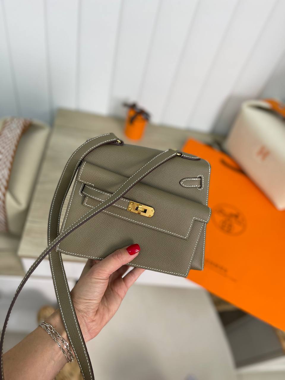 Премиум женская сумка Kelly Epsom Hermes BP-23855 Премиум женская сумка Kelly Epsom Hermes BP-23855