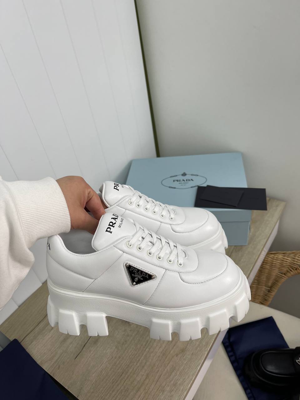 Кеды Prada BP-32867 трендовые Кеды Prada BP-32867 трендовые