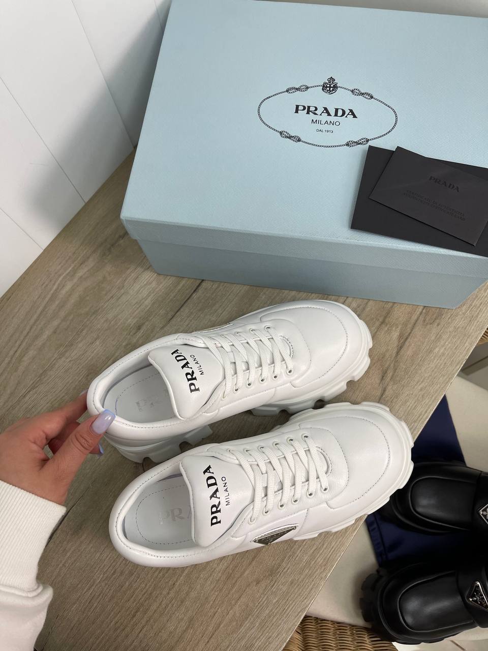 Кеды Prada BP-32867 трендовые Кеды Prada BP-32867 трендовые