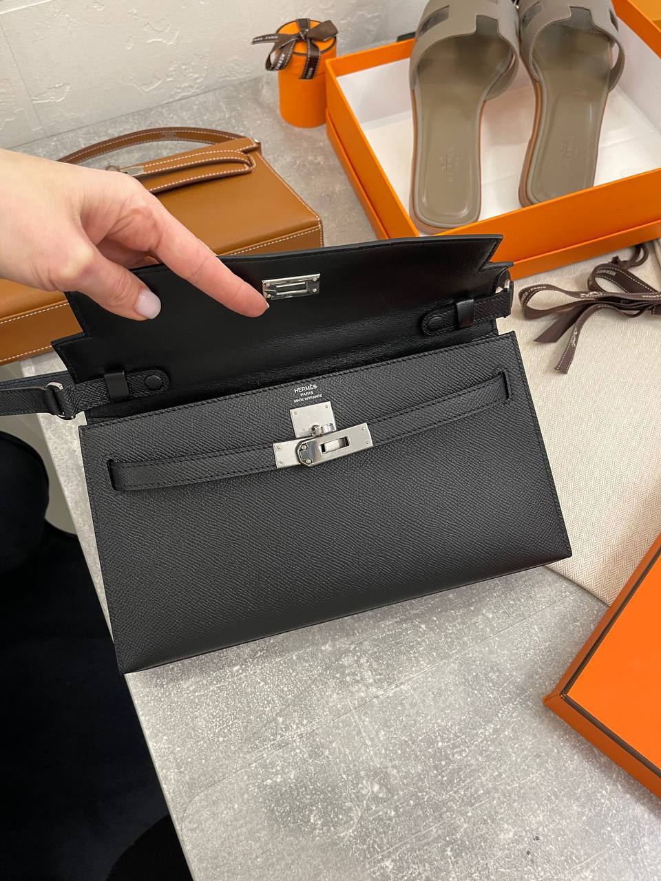 Kelly Elan женская сумка Chevre PHW премиум Hermes BP-46493 Kelly Elan женская сумка Chevre PHW премиум Hermes BP-46493